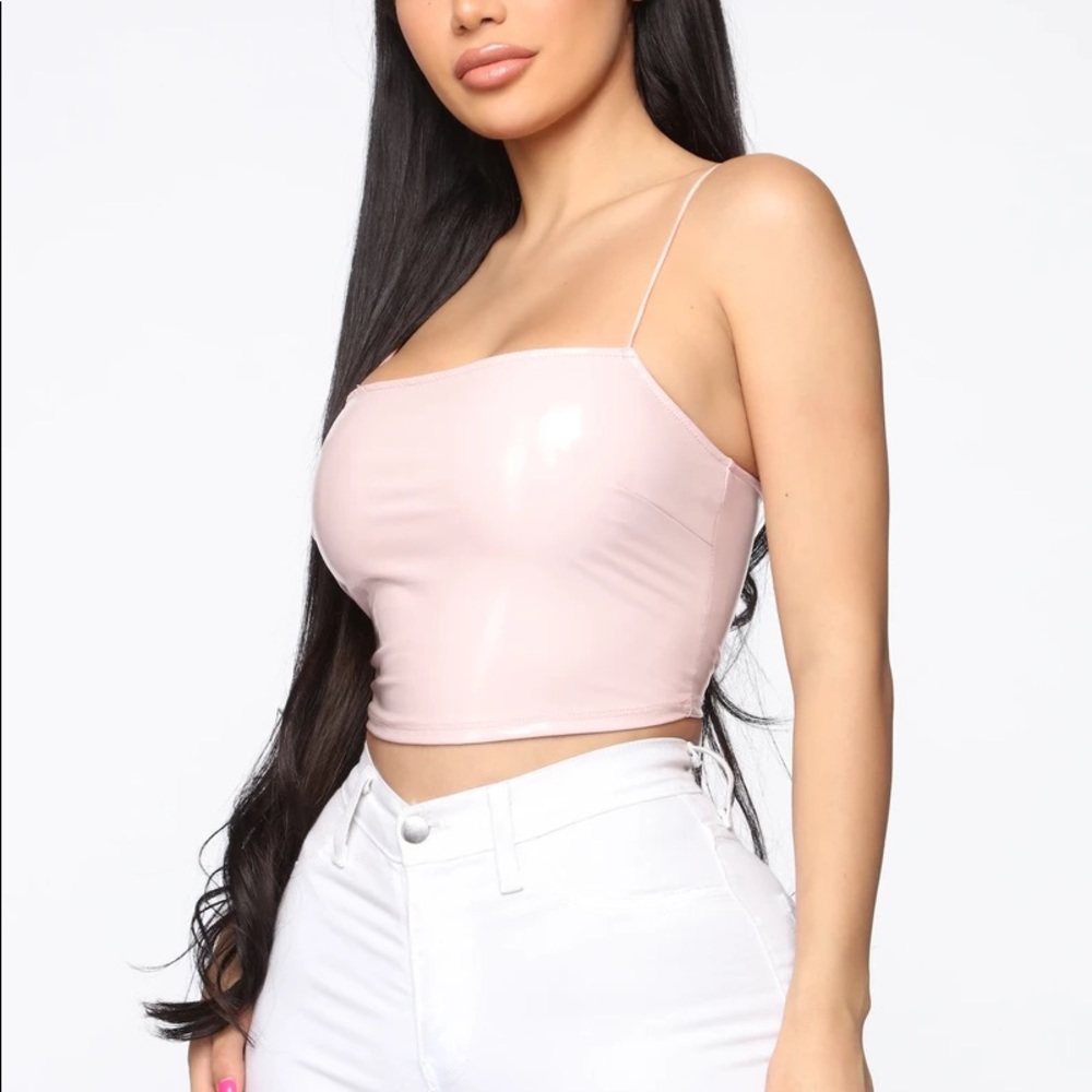 Kiki Latex Cropped Top from Fashion Nova